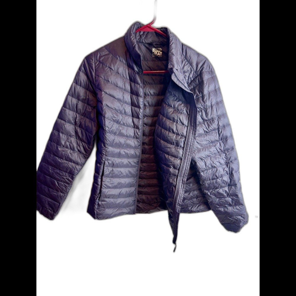 32 Degrees Heat Women's Indigo Quilted Lightweight Puffer Jacket Long Sleeve L